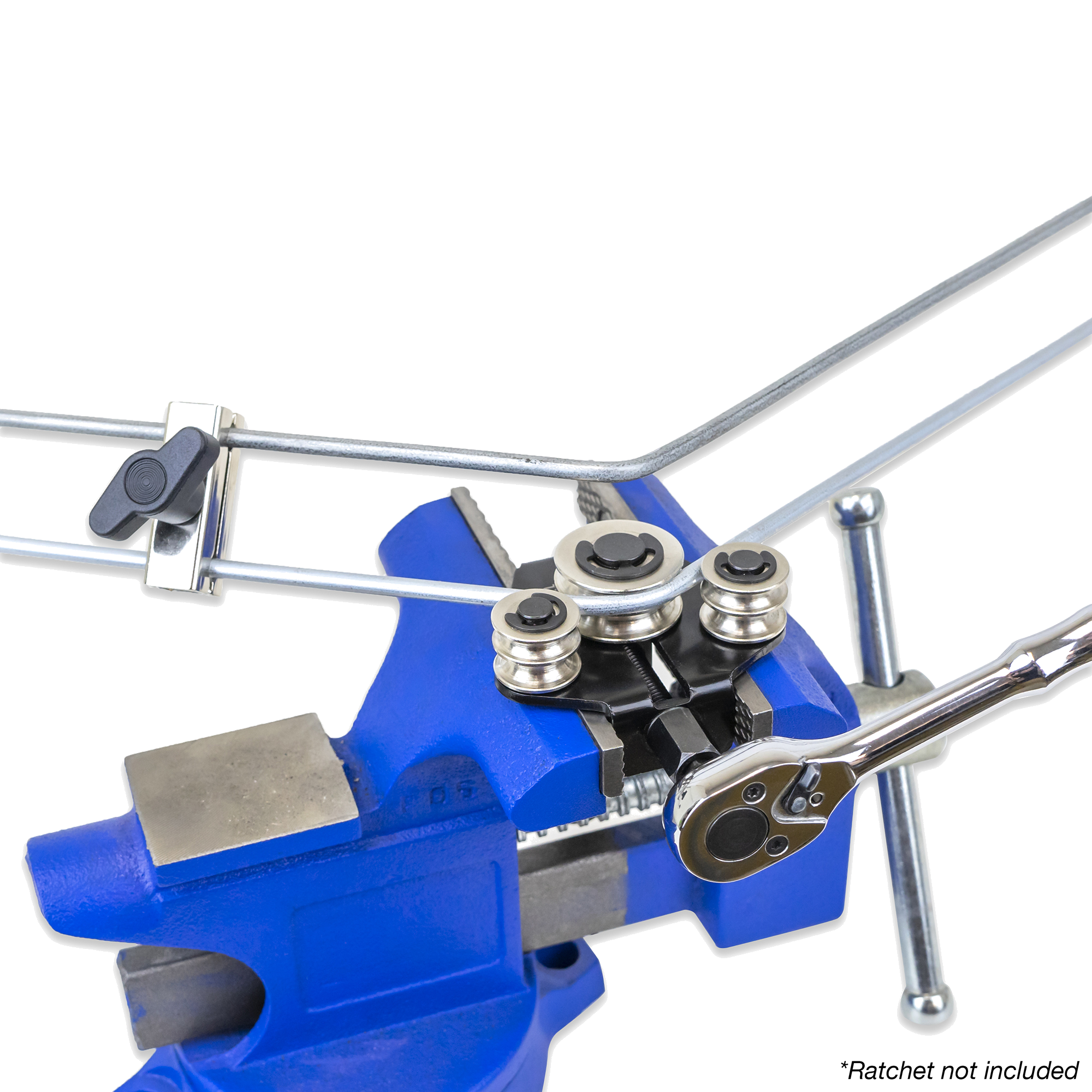 Rohrbieger Anwendung Schraubstock